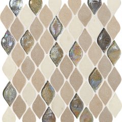 Cast Stone & Cast Glass Mosaics - Beige-Rain Drop