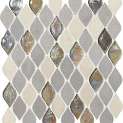 Cast Stone & Cast Glass Mosaics - Grey-Rain Drop